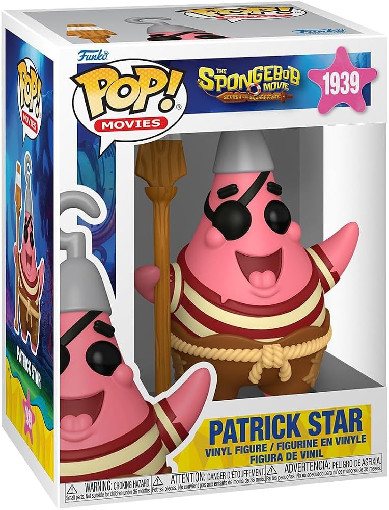 Funko Pop! Filmler: Sünger Bob Filmi - Patrick Star - Koleksiyonluk Vinil Figür - Hediye Fikri - Resmi Ürün - Çocuklar ve Yetişkinler için Oyuncaklar - Çizgi Film Hayranları - Koleksiyoncular için