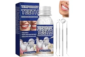OUMUN Temporary Tooth Filling,Dental Repair Beads for Fixing Missing/Broken Tooth,False Teeth Replacement Tooth Filling Repair Kit,Tooth Repair Beads,Chipped Tooth Repair Kit,False Tooth Replacement