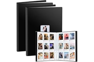 FRETONBA Album Photo pour Polaroid Film Adapté aux Photos 6×9 cm, 2 Pièces Album Photo Traditionnel pour Instax Mini Photograph avec 216 Pochette, Grand Livre Photos Slip in avec Fenêtre Frontale