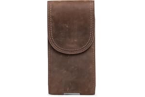 Hengwin Premium Leder Holster Handyhalter Herren, Handy Gürteltasche Kompatibel Mit iPhone 17 16 15 14 13 ProMax, 16 Plus, Samsung Galaxy S25+, S25 S24 S23 Ultra Handytasche Für Die Reise (Braun)