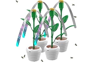 Ventilador Repelente de Moscas 4PCS FANDLISS Mesa Portátil Caza Moscas Holográficas Cuchillas Efectivo Ahuyentador de Moscas Adecuado para Uso Interior y Exterior