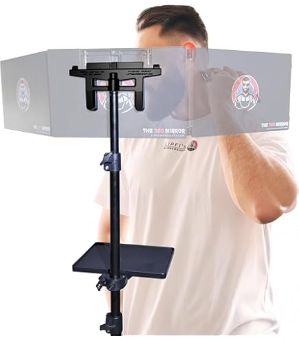 Miroir à 3 Voies JANMPASK - Réglable 360°, Pour Coupe De Cheveux Et Maquillage - Noir