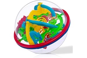 Mainiusi 3D Kugellabyrinth 12cm, 3D Labyrinth Balls mit 100 Etappen Kugelspiel, 3D Intellektball Magic Maze Kugel Labyrinth Puzzle Ball für Geburtstag Weihnachten, Spielzeug ab 4 5 6 7 8 Jahr