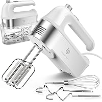 Hand Mixer Electric, 450W Kitchen Mixers with Scale Cup Storage Case, Turbo Boost/Self-Control Speed + 5 Speed + Eject Button