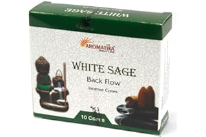 Ancient Wisdom Aromatica Backflow Incense Cones - White Sage