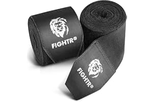 FIGHTR® Premium Boxing Hand Wraps for max. stability and protection | 4m semi elastic Boxing Gloves with thumb loop for Boxing, MMA, Mauy Thai - Bandage