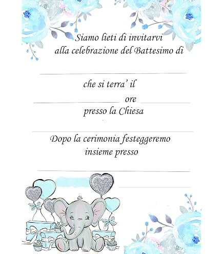 Inviti Battesimo E Comunione Greenery – Set Da 10 Biglietti 12x18 Cm Con Busta, Personalizzabili Con Bozza Pre-stampa