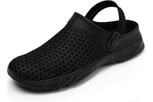 SAGUARO Sommer Clogs Herren Gartenschuhe Damen Hausschuhe Leicht Pantolette rutschfest Badelatschen Sandalen Gr.36-48