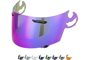 Everalo Compatible with Arai Rx7 GP Visor - Chaser V - Axces 2 - Axces 3 - Quantum ST - Quantum ST Pro - Rebel - Signet Q - Vector 2 - Defiant - Corsair V - RR5 - Helmet Visor SAI Pinlock (Rainbow)