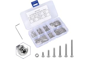 SPDYCESS 230 Sztuk Zestaw śrub I Nakrętek M2 304 Ze Stali Nierdzewnej Z Okrągłym łbem Sześciokątnym śruby Z łbem Walcowym śruby Nakrętki Zestaw Asortymentowy Ze Schowkiem