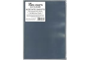 A4 Acetate - 100 Sheets, 140 Micron - Bulk Buy - UK Card Crafts