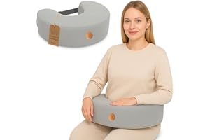 Rogal do karmienia z naszywką Totsy Baby z pianki memory V-3015 SZARY Velvet