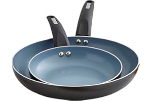 Tower T80300 Cerasure Induction Frying Pan Non-Stick Set, Ceramic Coating, Cookware Set with Cool Handles, Graphite, 2 Piece, 20/28 cm