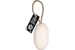 LESHARE Eco Bath London Donkey’s Milk Luxury Eco-Friendly Natural Soap on a Rope, White, 220 g