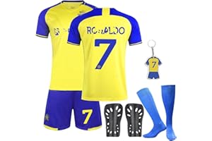 Sidesea Football Training Kit With Shirts, Socks, Guard Plate, Keychain Jersey for Boys and Girls - 2023/24 Home and Away Soccer Jerseys