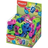 Maped - School Supplies - Boogy Pencil Sharpener Display - Has 1 Sharpening Hole - Compact Size for Pencil Case - Ergonomic G
