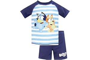 Bluey Maillot de Bain pour garçons I Maillot de Bain pour Enfants 2 pièces I Ensemble de Natation pour la Plage et la Piscine