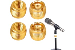 BUTYEAK Adattatori Filettati per Microfono, Adattatore Asta Microfono, Adattatore per Vite per Microfono, Adattatori da 5/8"maschio a 3/8" Femmina, per Accessori per Clip per Supporto per Microfono(4 Pezzi)