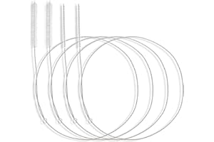 PRASACCO 4 spazzole extra lunghe per la pulizia di tubi di cannuccia, tubi, bottiglie, frigorifero, scarico, 1 m