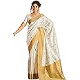SWORNOF Womens Kanjivaram Banarasi Silk Saree Patola saree with Unstitched blouse piece