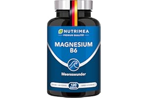 ‎LABORATOIRES NUTRIMEA ANTI-STRESS Mineral MAGNESIUM MARE® + Vitamin B6 | Natürliche Magnesiumquelle | ELEMENTARES reines Magnesium | Pulver Kapseln Hochdosiert 100% VEGAN