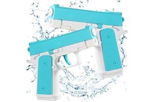 DAZZTIME 2 Stück Wasserpistole Spielzeug für Kinder,Mini Wasserpistolen,Wasserpistole mit großer Reichweite,Premium Wasserpistolen Set,für Sport,Pools,Strände und Wasserschlachten im Freien