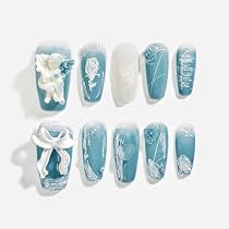 Sun&Beam Nails Kunstnägel Sargform Ballerina - Rosa, Magnetisch Glänzend, Mittellang, 10 Stück + Klebepads