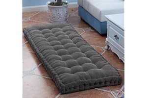 DG CATIEE Cojín de banco grueso Cojín de sofá largo Cojines de interior,Cojín de banco de jardín Cojín de asiento,Cojín de banco de comedor rectangular Cojines de suelo cojín de asiento (70x40cm,Gris oscuro)