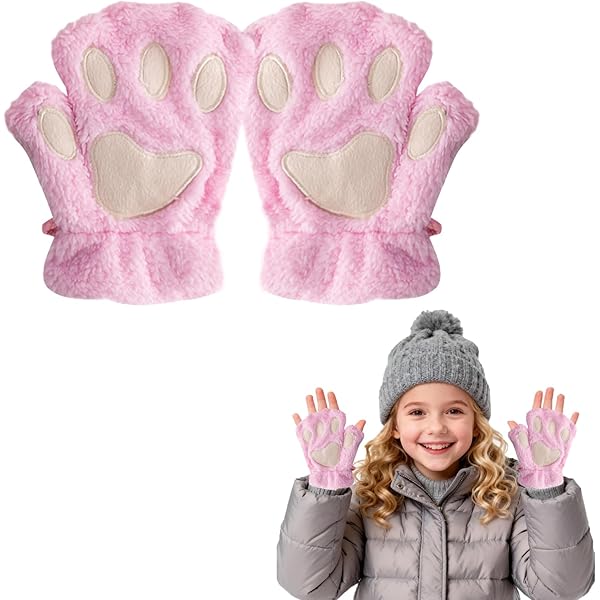 Dames kat poot handschoenen, meisjes winter Dames kat poot handschoenen, meisjes winter