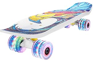 ‎CAROMA 26" x 7" Standard Skateboards Cruiser tragbar mit PU-Rädern Pennyboards aus PP-Material für Anfänger, Kinder, Jungen, Mädchen, Jugendliche