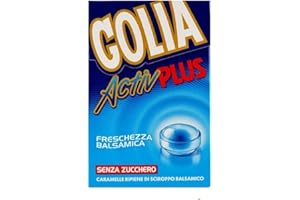 PERFETTI VAN MELLE 10 CARAMELLE BALSAMICHE GOLIA ACTIVE PLUS ASTUCCIO DA 46gr MENTA GOLA