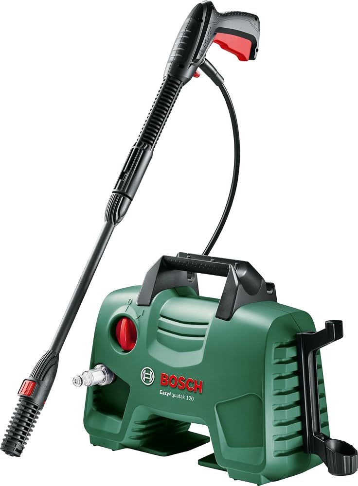 Bosch Easyaquatak 120 Yüksek Basınçlı Yıkama Cihazı, 5 M Hortum, Yeşil | 1500 Watt, 120 bar, çok yönlü aksesuar, kompakt yapı, hortum ve başlık dahil
