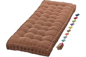 ILIEMAO Coussin Matelas Assise Dossier pour Banc de Jardin balancelle canapé 1/2/3 Places Coussin pour Banc de Jardin Exterieur Interieur 170 cm sur Mesure 110x50 Coussin pour Banc 150 cm(Coffee 1c,160x55 cm