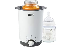 NUK 10256377 térmica 3 in1 para biberones, para facilitar, seguro y schonenden calentar, Descongelar y calor, para handelsübliche Potitos y botellas