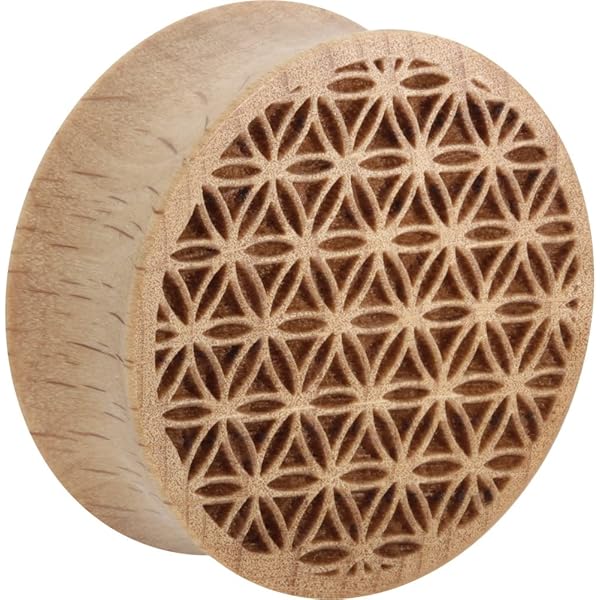 CHICNET Fake Holzplugs 8mm - Ohrstecker Die Wie Echte Plugs Aussehen Ohne Dehnen