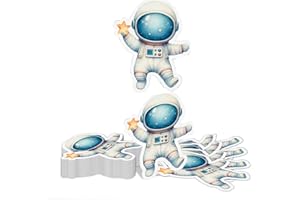 Kotkiddy 20 Stück Astronauten Servietten, Dick und saugfähig Papier Servietten, Einweg Servietten