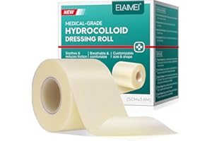 APCKFLEE Hydrokolloid Pflaster Rolle 5cmx3.6m, Hydrokolloid Rolle für Wundverbände, Selbstklebender Wasserfestes Hydrokolloid Wundpflaster & Hautfreundlich Wundauflagen für Schnittwunden und Kratzer (1)