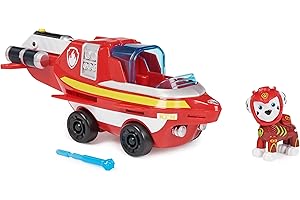 PAT' PATROUILLE AQUA PUPS - Voiture + Figurine Marcus - Voiture Pat Patrouille Marcus - Figurine à Collectionner - Thème Mer Et Aventures Sous-Marines - Paw Patrol - Jouet Enfant 3 Ans +