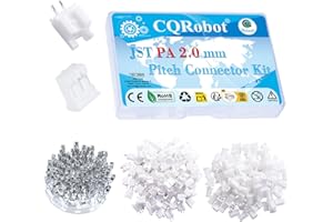 CQRobot JST PA 2,0 mm Tonhöhe 2-Polige Elektronischer Steckverbinder IC Männlich Stecker, Weiblich Buchsengehäuse und T-Crimp-Klemme. 100 Sätze / 400 Teile Kabel-zu-Platine-Adapterkabelbaugruppe.