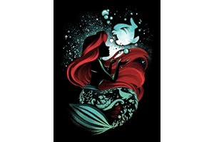 HUANNY DIY Diamond Painting Ariel Diamond Art Little Mermaid, 5D Full Drill Cross Stitch Embroidery kit, Funny