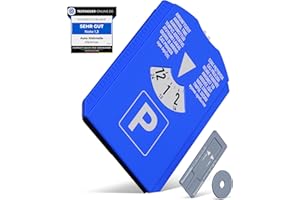 ‎KLETTMAX Klettmax® Parkscheibe mit Eiskratzer für Auto und LKW | Parkuhr mit Reifenprofilmesser und Einkaufswagenchip | Parkscheiben | Parking Disc | Parkkarte in 18 Sprachen