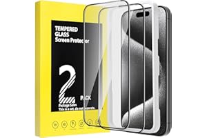 Autoban iPhone 15 Pro Max Screen Protector 6.7-inch, 2 Pack Tempered Glass Film 9H Hardness Anti-Scratch Anti-Shatter Anti-Impact Bubble Free Ultra Resistant with Installation Tool