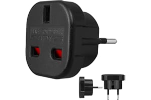 ‎MACLEAN Maclean MCE72 UK 3-pinowy do europejskiego (Schuko) 2-pinowy, adapter, adapter podróżny, podróż, Niemcy