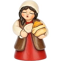 Statuina Presepe THUN Venditrice Di Stoffe In Ceramica - Collezione Natale Classica, 5.4x4.3x7.9 Cm - Foto 7
