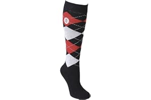 Covalliero Calze da Equitazione al Ginocchio Brescia Darkblue/Hibiscus Red Donna M 1 Unità