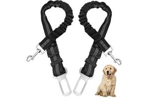BLOMBLAUM Correa para perros asiento coche | Cinturón mascotas máquina ajustable | Cinturones Cachorro Perro | Gancho coche para amigos cuatro patas | Cinturones Seguridad Perros Fijación Cinturón