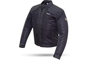 DEGEND 4 CITY Negra | Chaqueta Moto Hombre con Protecciones - Chaqueta Impermeable Transpirable con Ventilación - Ropa de Motociclista - Chaqueta Motera Hombre - Color Negro - Tallas (S-6XL)