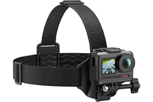 AKASO 2 en 1 Fixation Bandeau de Tete Compatible avec GoPro Hero 13 12 11 10 9, EK7000/EK7000 Pro, Brave 4/4 Pro, Brave 7/7 Le, V50 X, V50 Elite, DJI Osmo Camera Sport