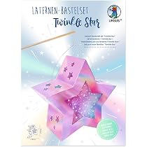 Ursus Twinkle Star – Kit Lanterne Étoile à Assembler – Carton Photo 300 G/m², Papier Transparent – Décoration Lumineuse DIY