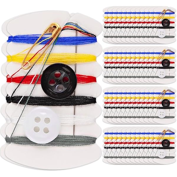 100 Set Accessori Hotel Monouso - Cotone, Tamponi, Elastico Capelli, Filo Interdentale - Per Viaggi O Donazioni